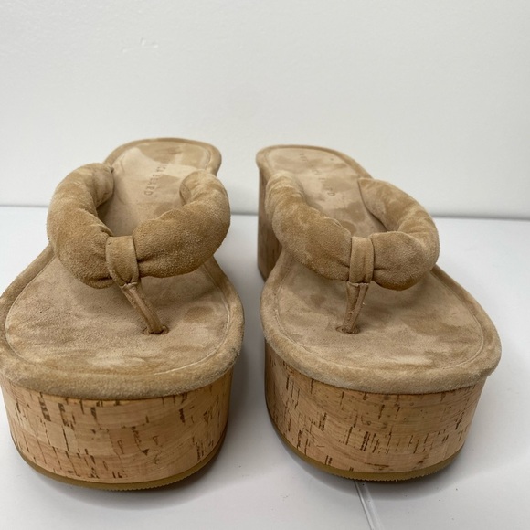 Veronica Beard Tan Wedge Platform Sandals worn once - Picture 2 of 9